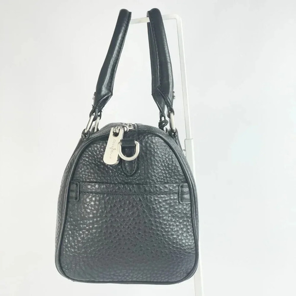 COLE HAAN Satchel Crossbody Bag Color Black Silver Tone Hardware Removable strap - Picture 4 of 16